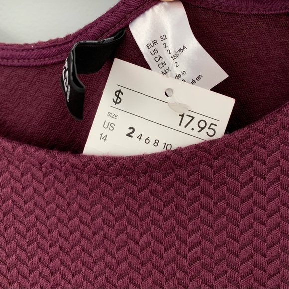 NWT H&M Short Sleeve Mini Fit&Flare Dress - Picture 4 of 5